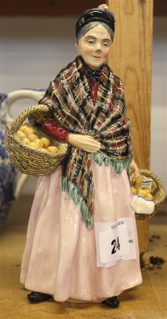 Doulton figure, orange lady(-)
